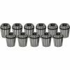 GS Tooling ER16 4-10mm by 0.5mm 13 Piece Coolant Sealed Collet Set, Alloy Steel, Tested to 2000 PSI